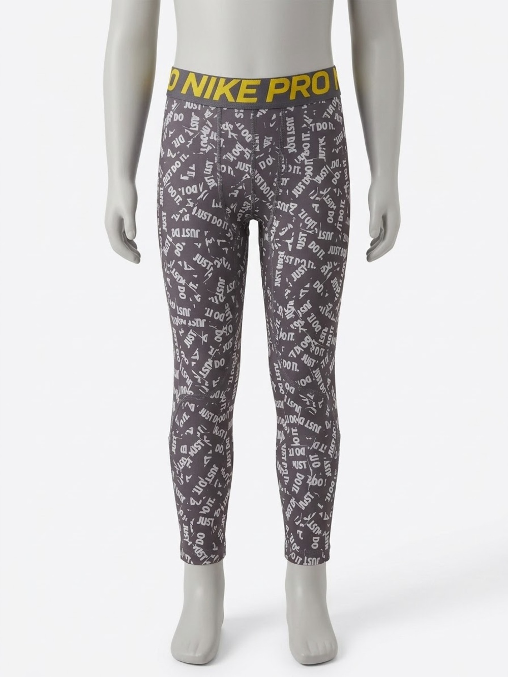 Kids' Gray 'Just Do It' Compression Leggings